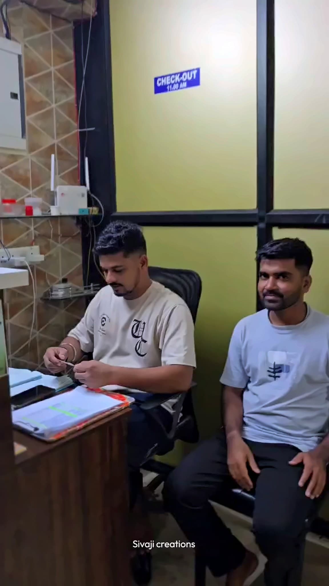 SNOOZ reception desk with staff