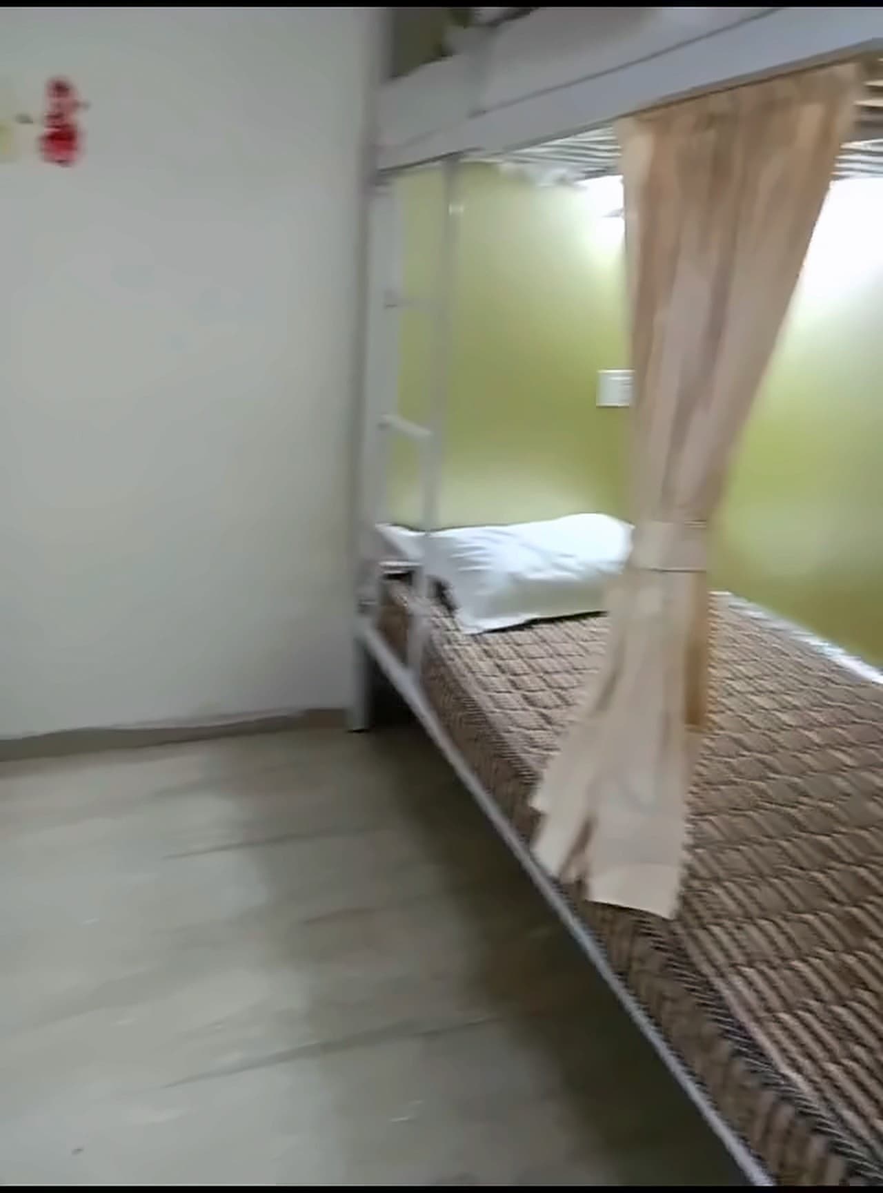 Steel ladder up to an upper berth